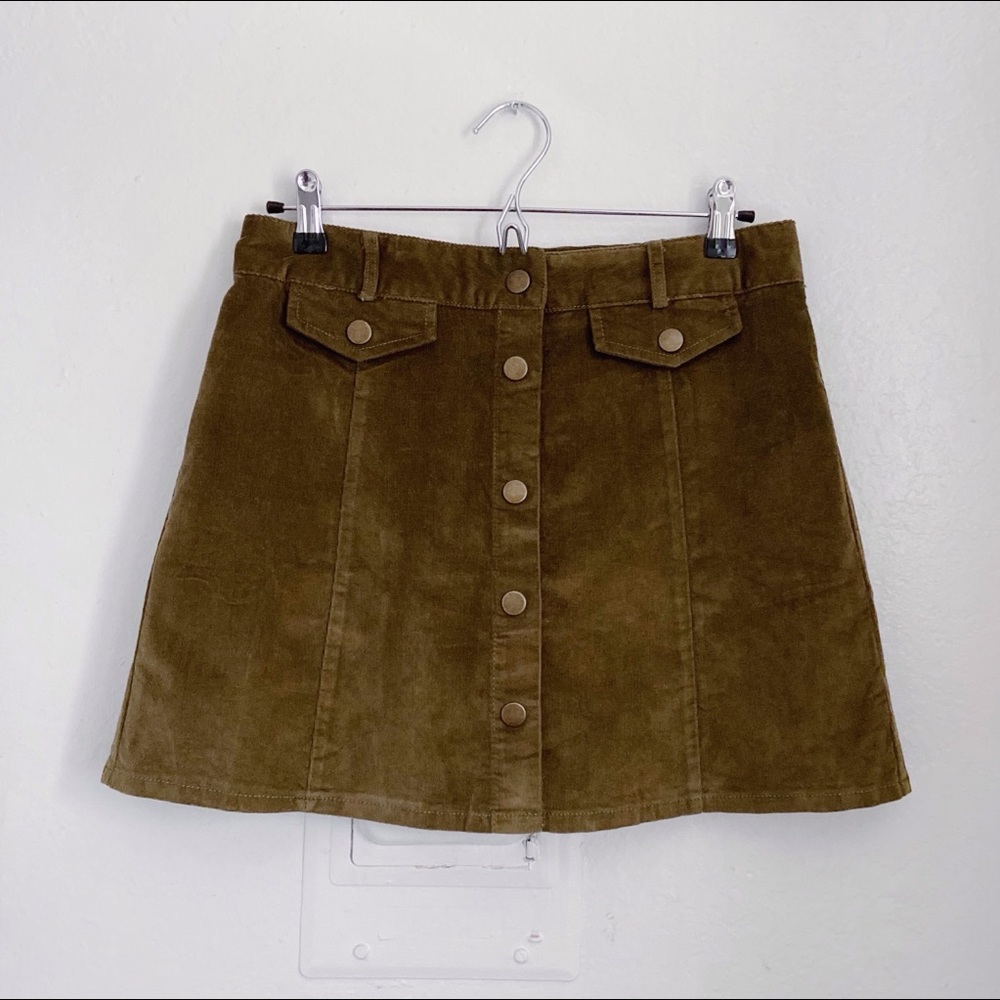 Vintage inspired corduroy mini skirt